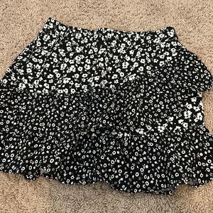 Flowery mini skirt